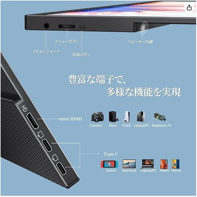 【すだ】モバイルモニター kksmart 16インチ