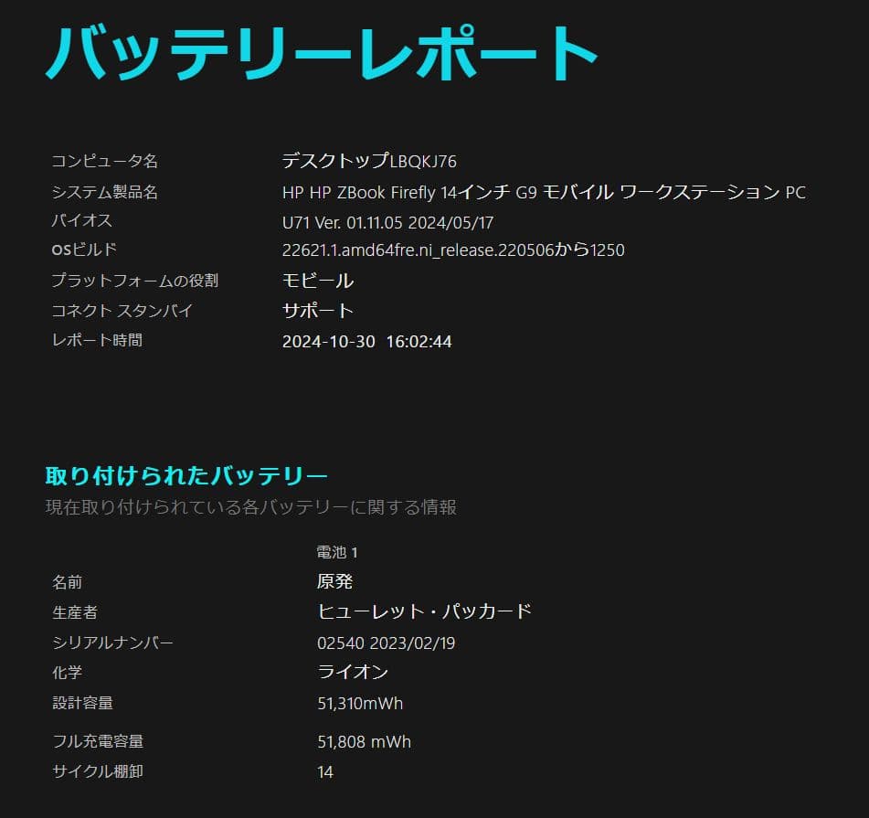 Windowsノート本体 HP ZBook Firefly 14-inch G9 | 256 GB