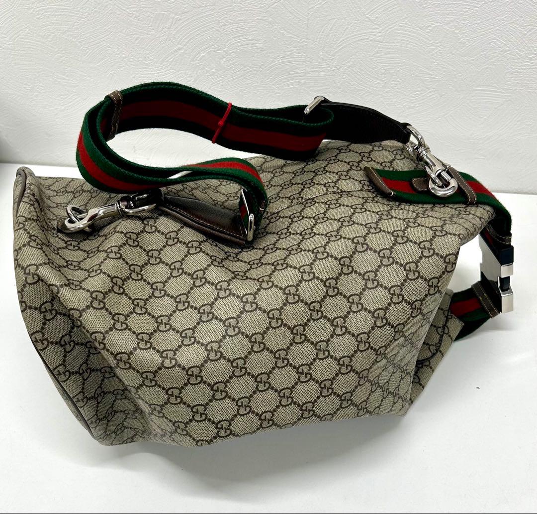 美品 Gucci GGロゴ 旅行 ショルダー ダッフル セーラーバッグ バッグ