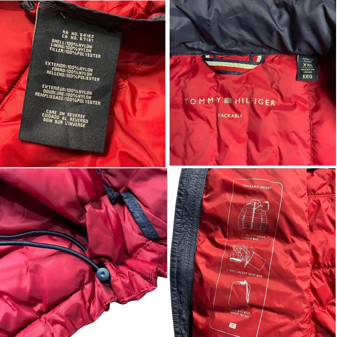【極美品】トミーヒルフィガー パッカブル 中綿ジャケット トリコロール 軽量