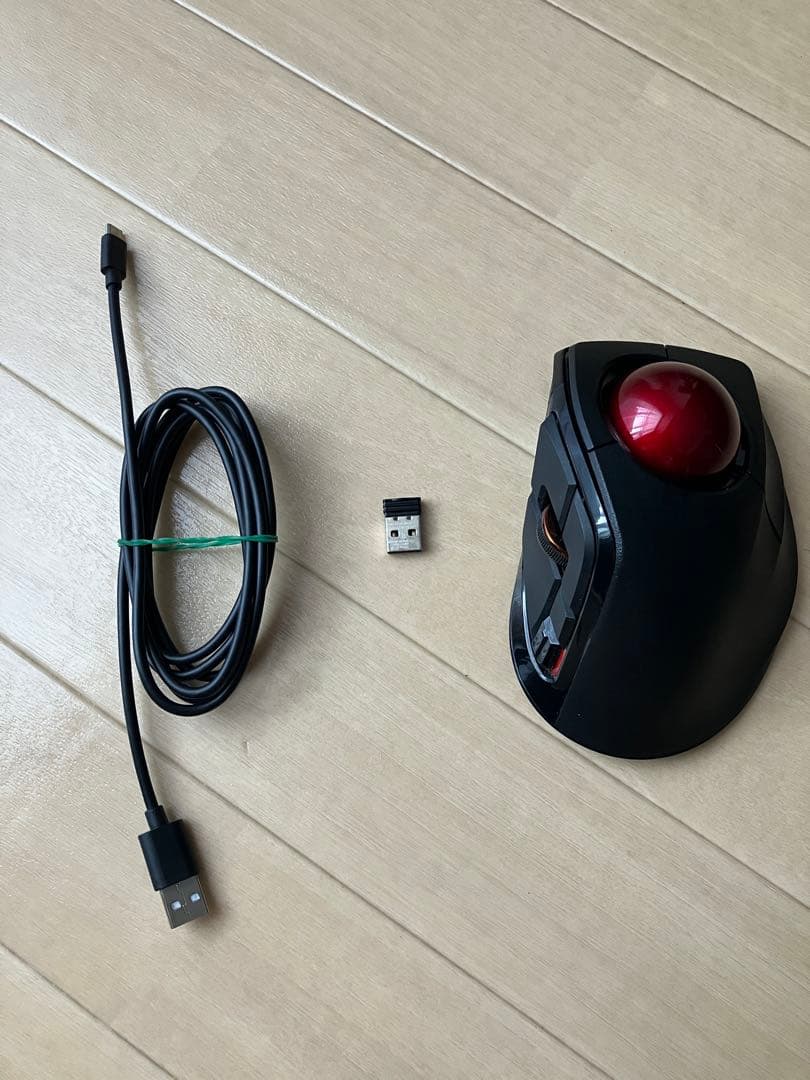 ELECOM トラックボールマウス 人差し指 静音 エルゴノミクス 有線無線