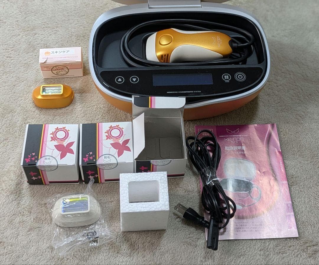 ケノン　Ver4.1 カートリッジ4個（3個未使用）　眉毛脱毛器付き