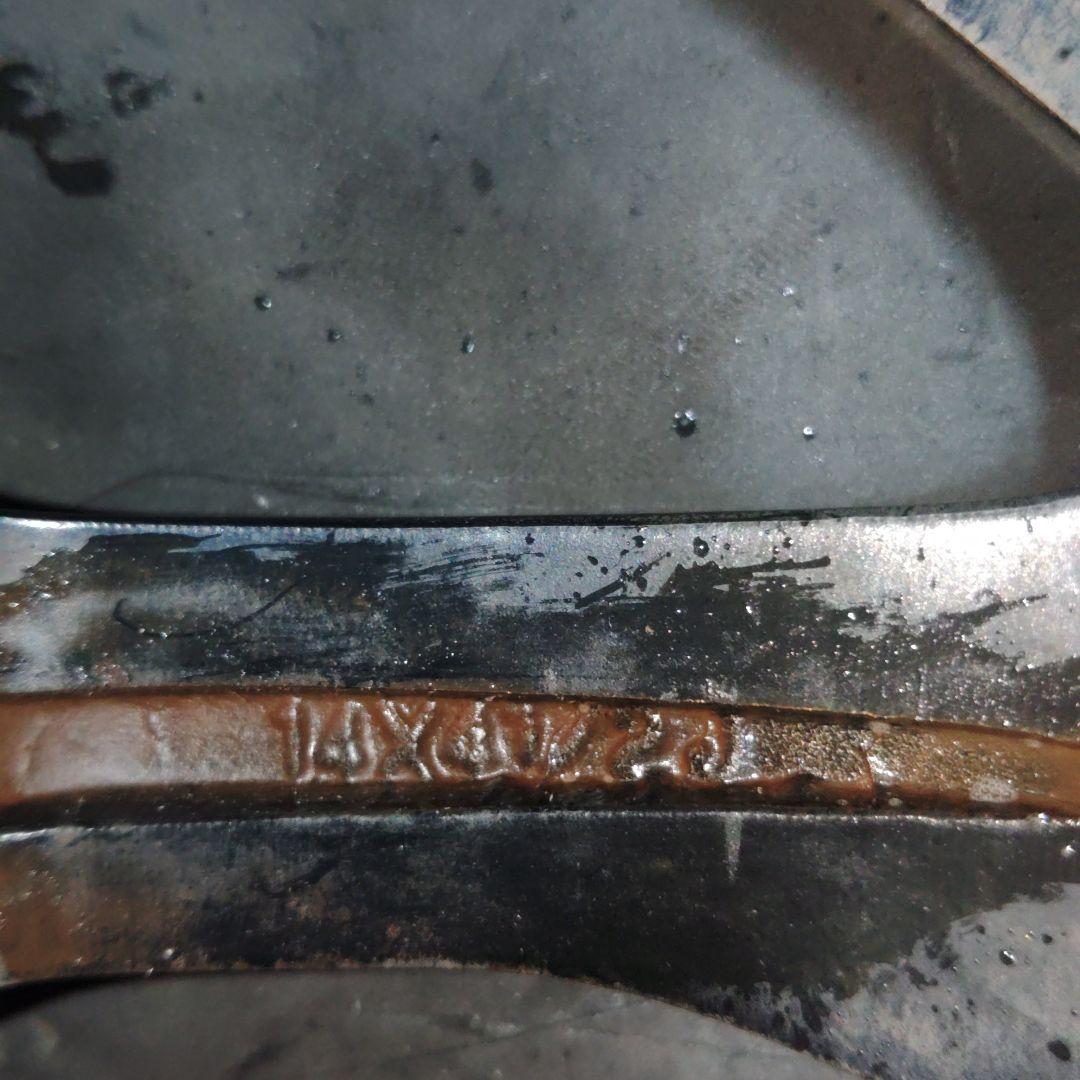 ①《軽四》１４の１００の４半Ｊ４穴　155/65R14　中古２本セット