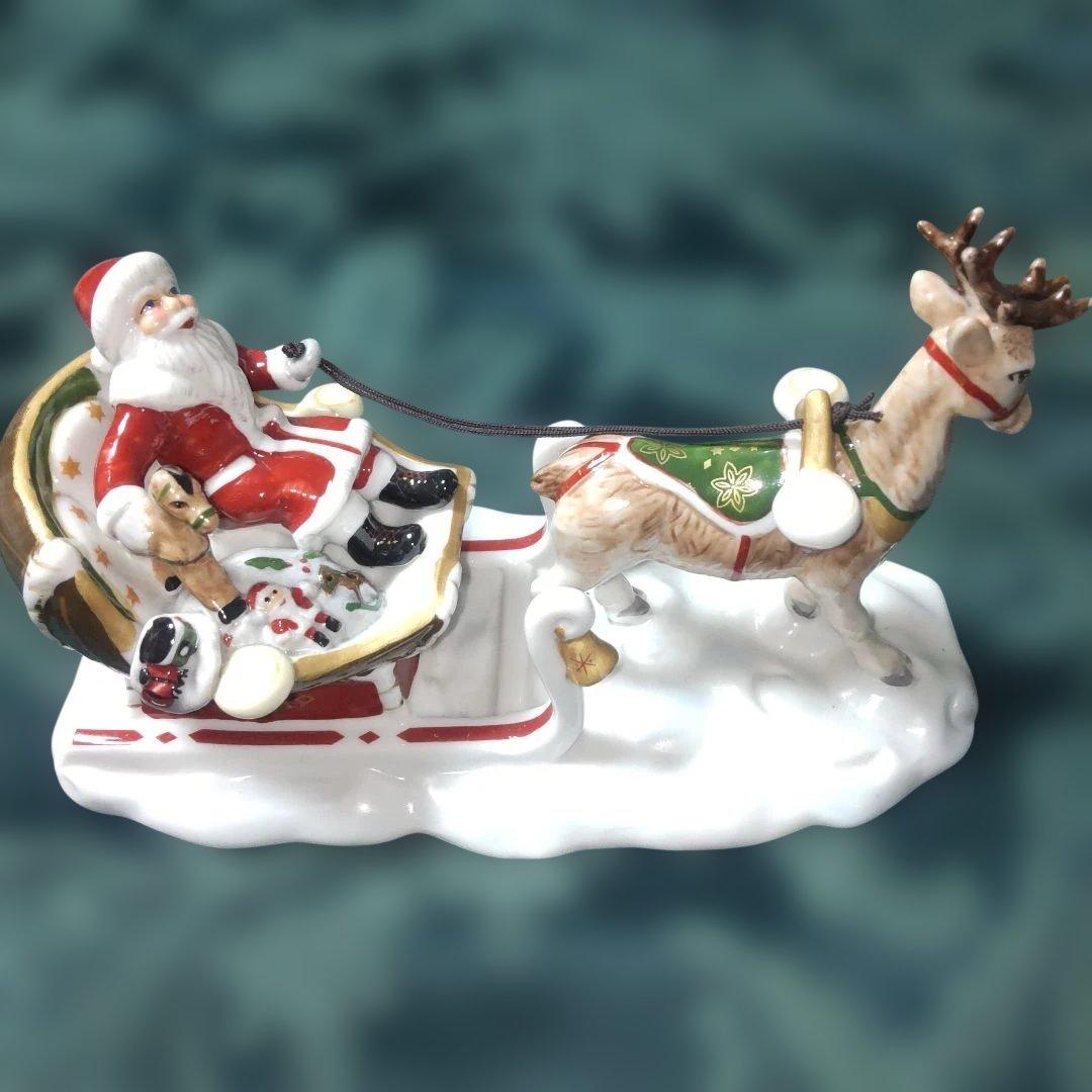 クリスマス Villeroy＆Boch サンタクロースとトナカイのソリ