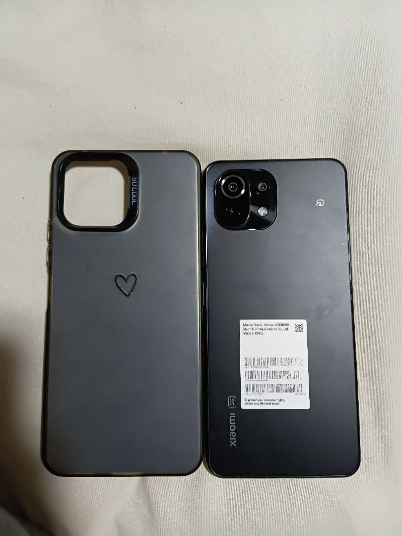 Xiaomi Mi 11 Lite ブラック ケース付き