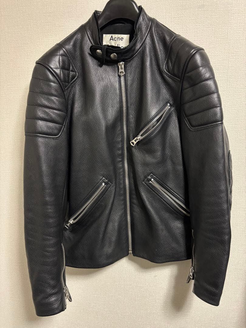 ア*ス様 acne studios レザージャケット　ライダース 50 ラムレザ