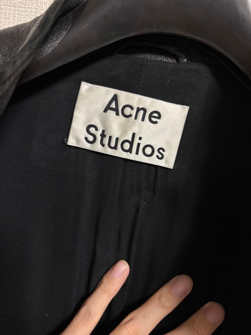 ア*ス様 acne studios レザージャケット　ライダース 50 ラムレザ
