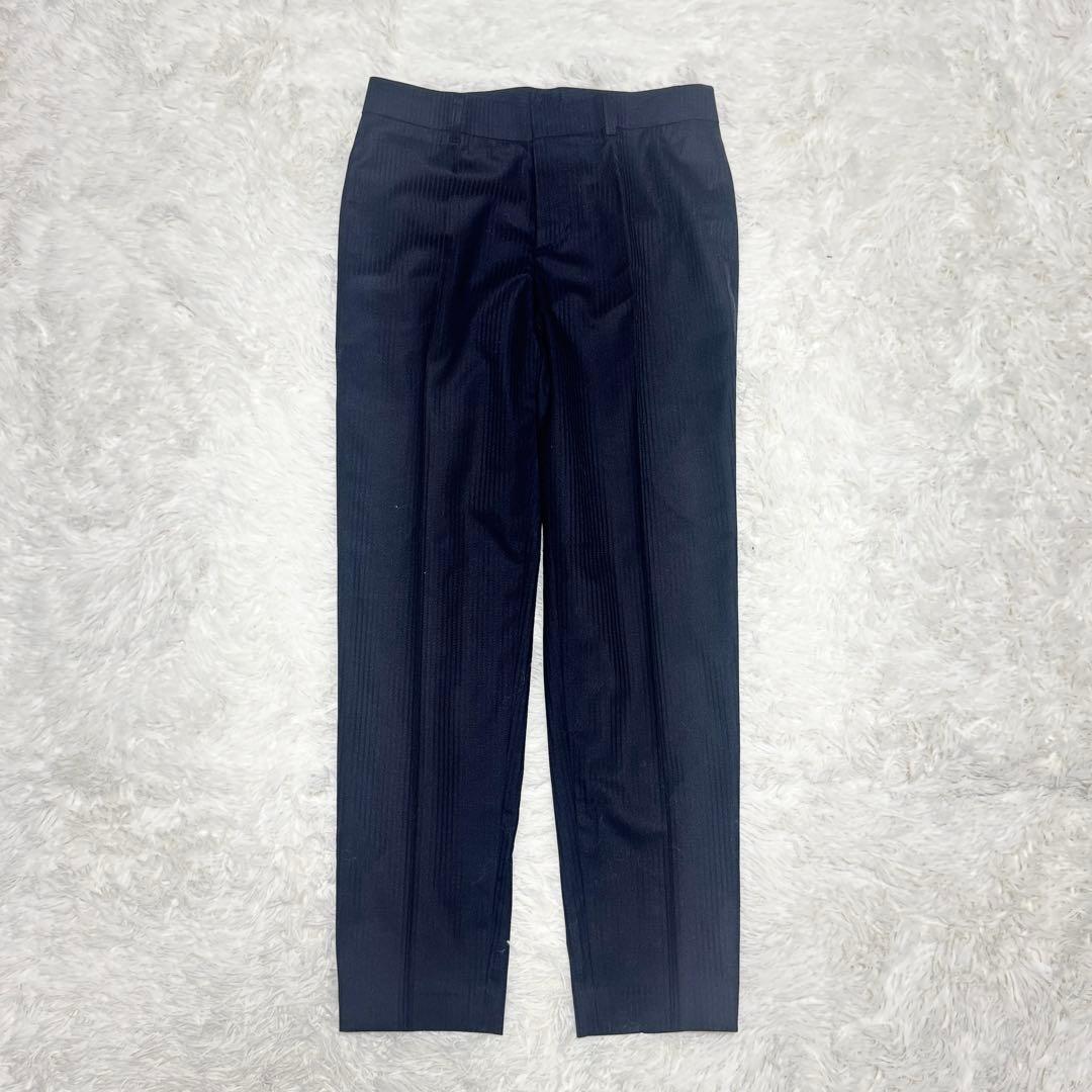 新品 UNTITLED ストライプパンツ スーツ セットアップ ネイビー ウール