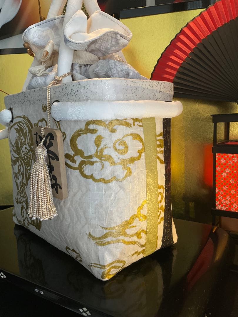 御専用ページで御座います。　一閑張り　風神雷神図