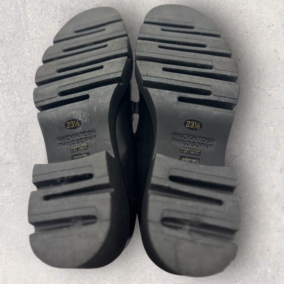 美品☆MACKINTOSH PHILOSOPHY ☆厚底ローファー☆ブラック☆