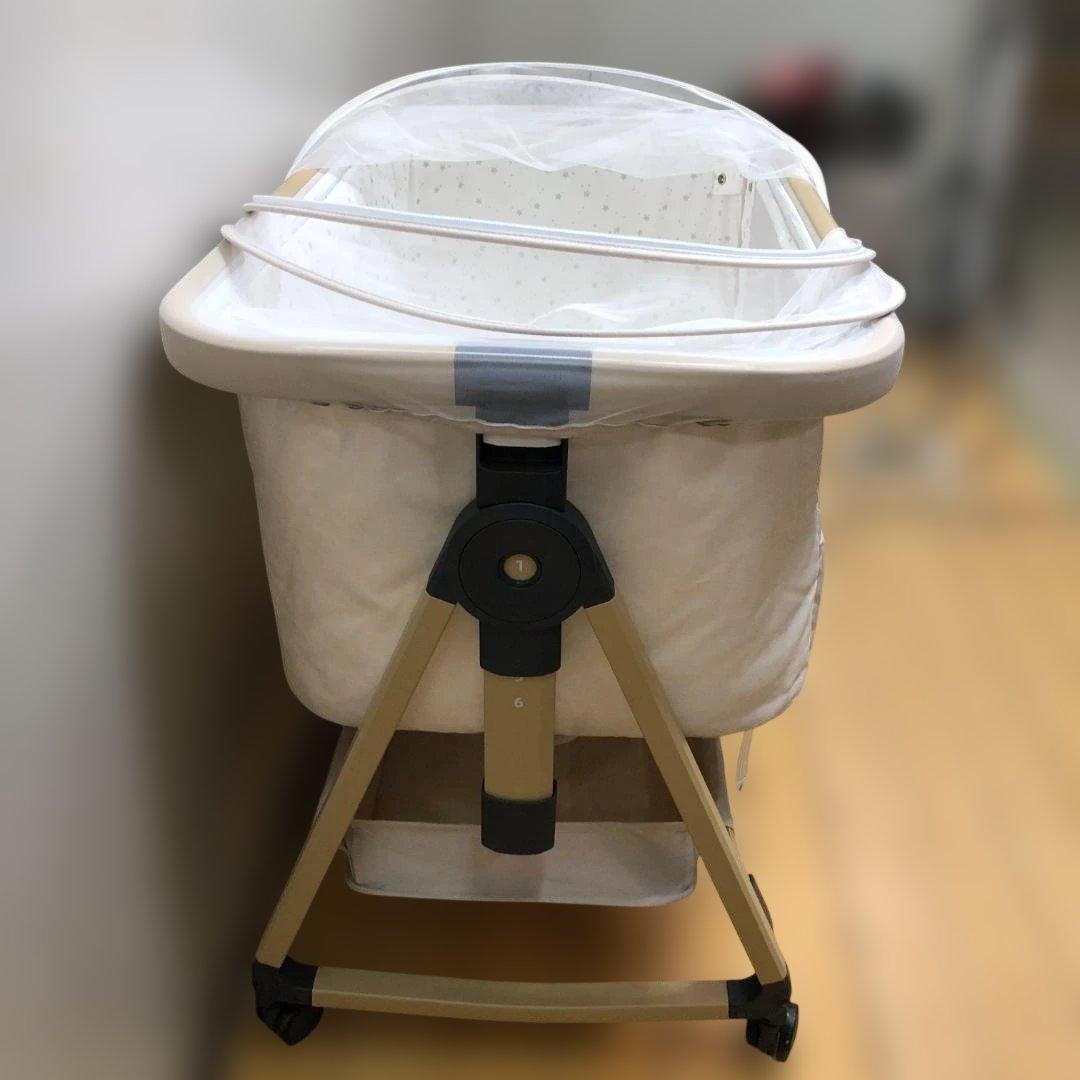 HZDMJ ベビーベッド ベビーサイドベッド キャスター付 112956-2