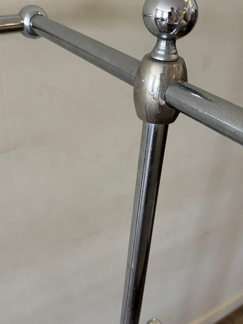 ハンガーラック　シルバー スチールラック アンティーク