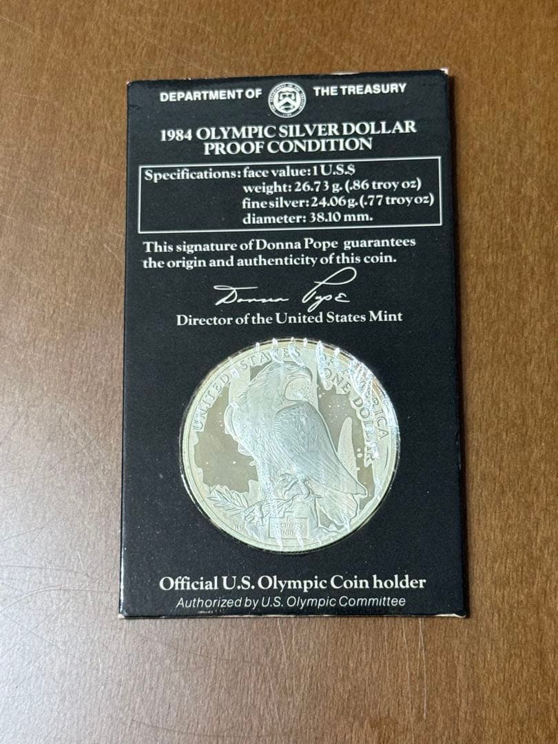 1984銀貨　銀製　　メダル　発行記念　公式記念　貨幣　銀杯　五輪