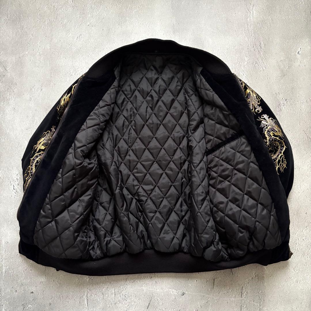 90s 別珍 Tiger & Dragon Souvenir Jacket