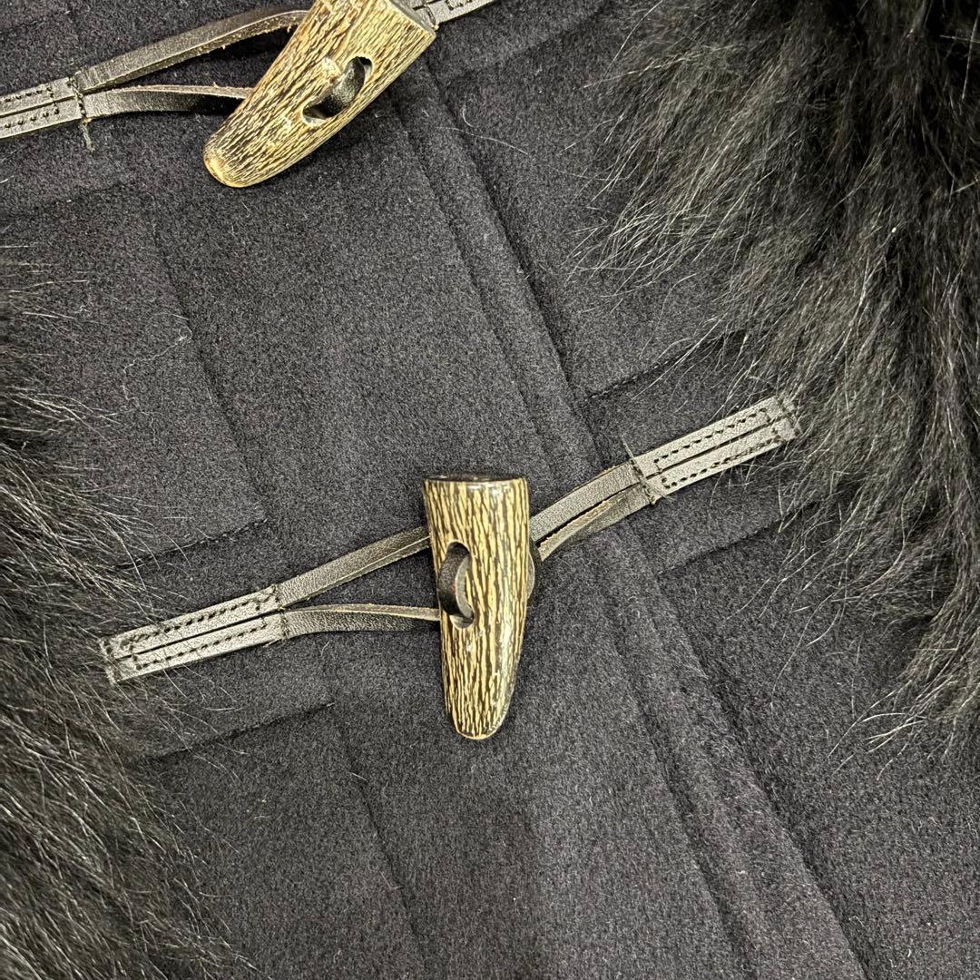 ボーダーズアットバルコニー ダッフルコート　カシミヤ混　ネイビー