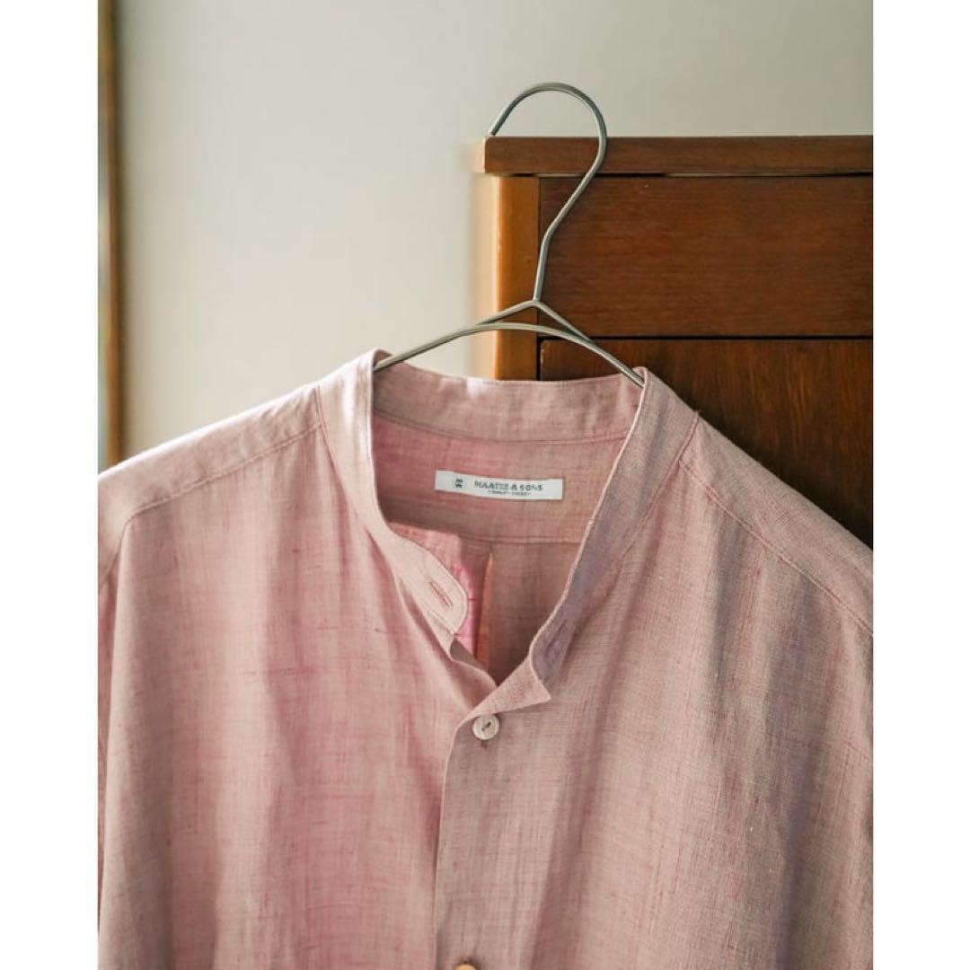 MAATEE&SONS 25SS フリンジSHIRTS鉄焙煎 鉄PINK 2