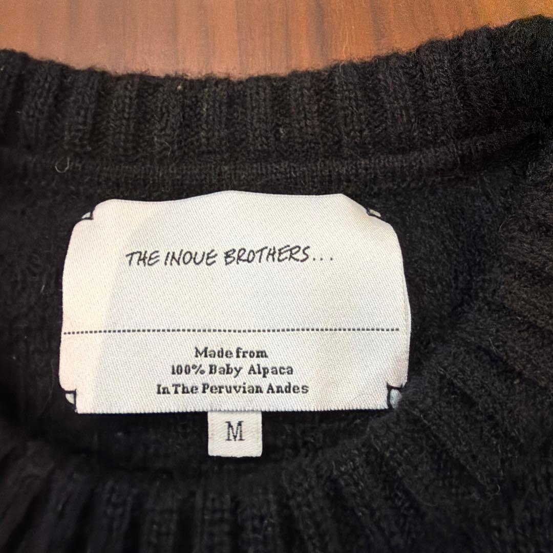 ザイノウエブラザーズ　セーター BLACK サイズM Babyアルパカ100%