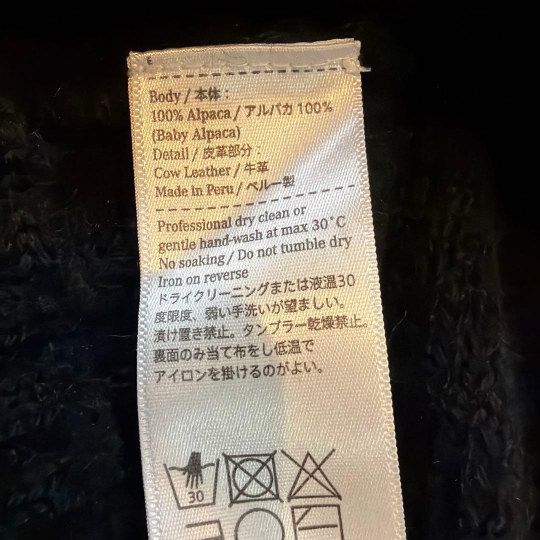ザイノウエブラザーズ　セーター BLACK サイズM Babyアルパカ100%