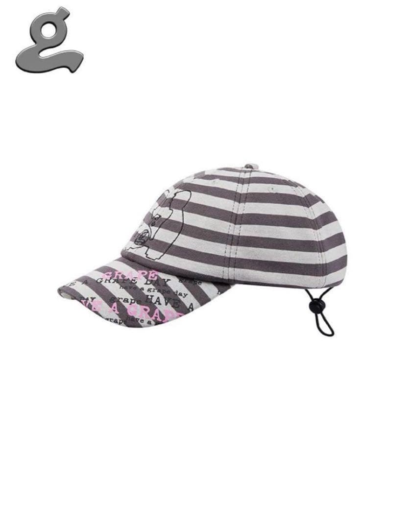 即購可GRAPE PRINTED STRIPED CAP