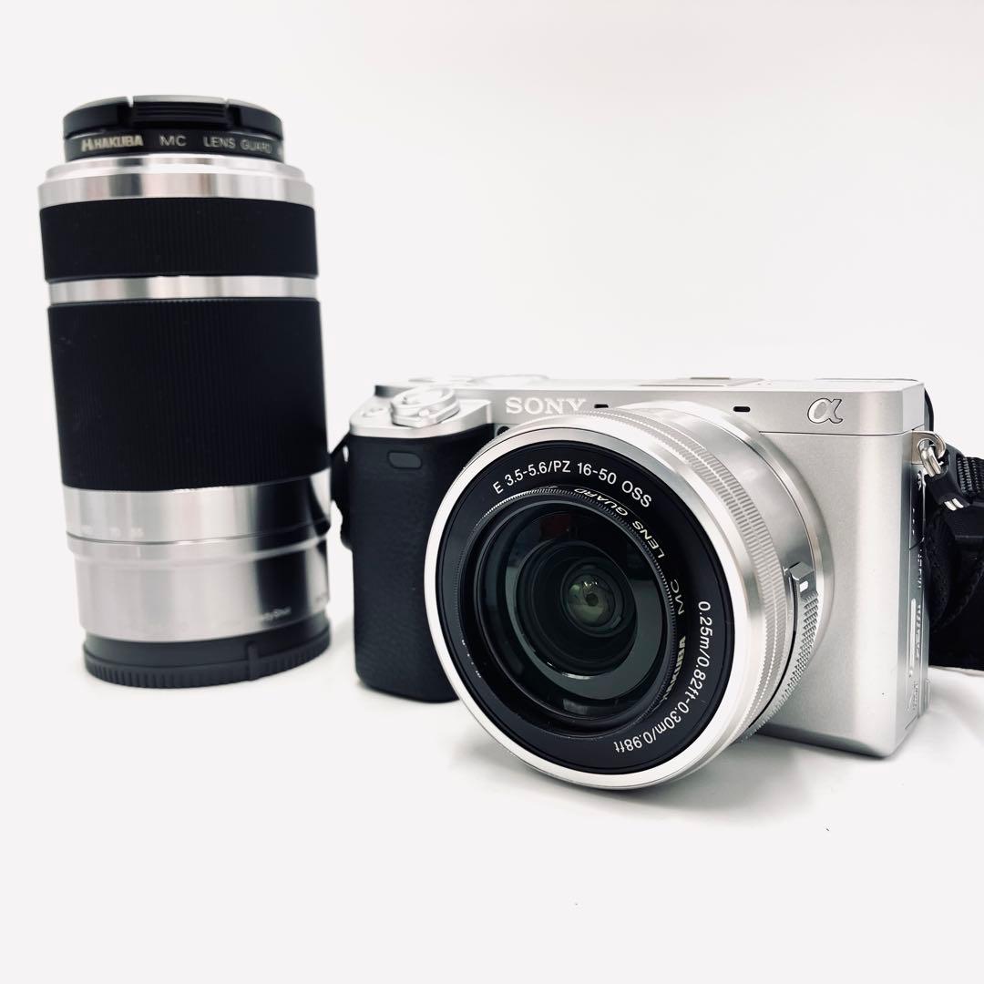 ぽ　SONY ILCE-6400 シルバー　望遠ダブルレンズキット