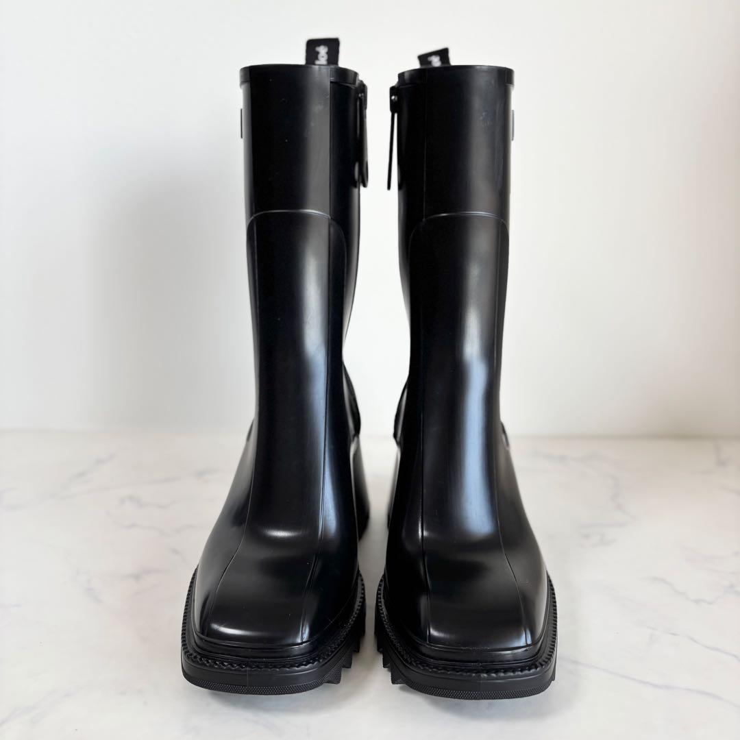 極美品 クロエ 35 BETTY ベティ レインブーツ 防水 長靴 ブラック