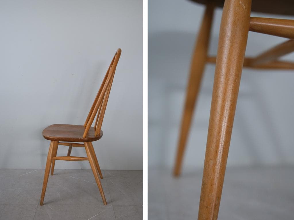 英国アンティークアーコールクエーカーチェア/ダイニングイス(91-193-1)