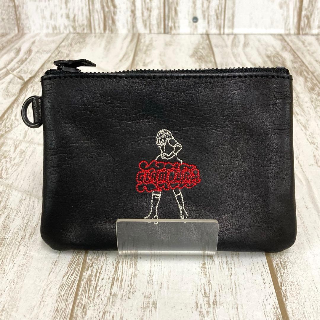 so-1652)ヒステリックグラマー VIXEN LINE刺繍 レザーウォレット
