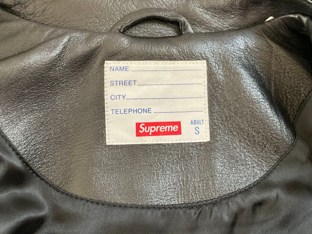 り*た様 Supreme Studded Arc Logo Leather Ja