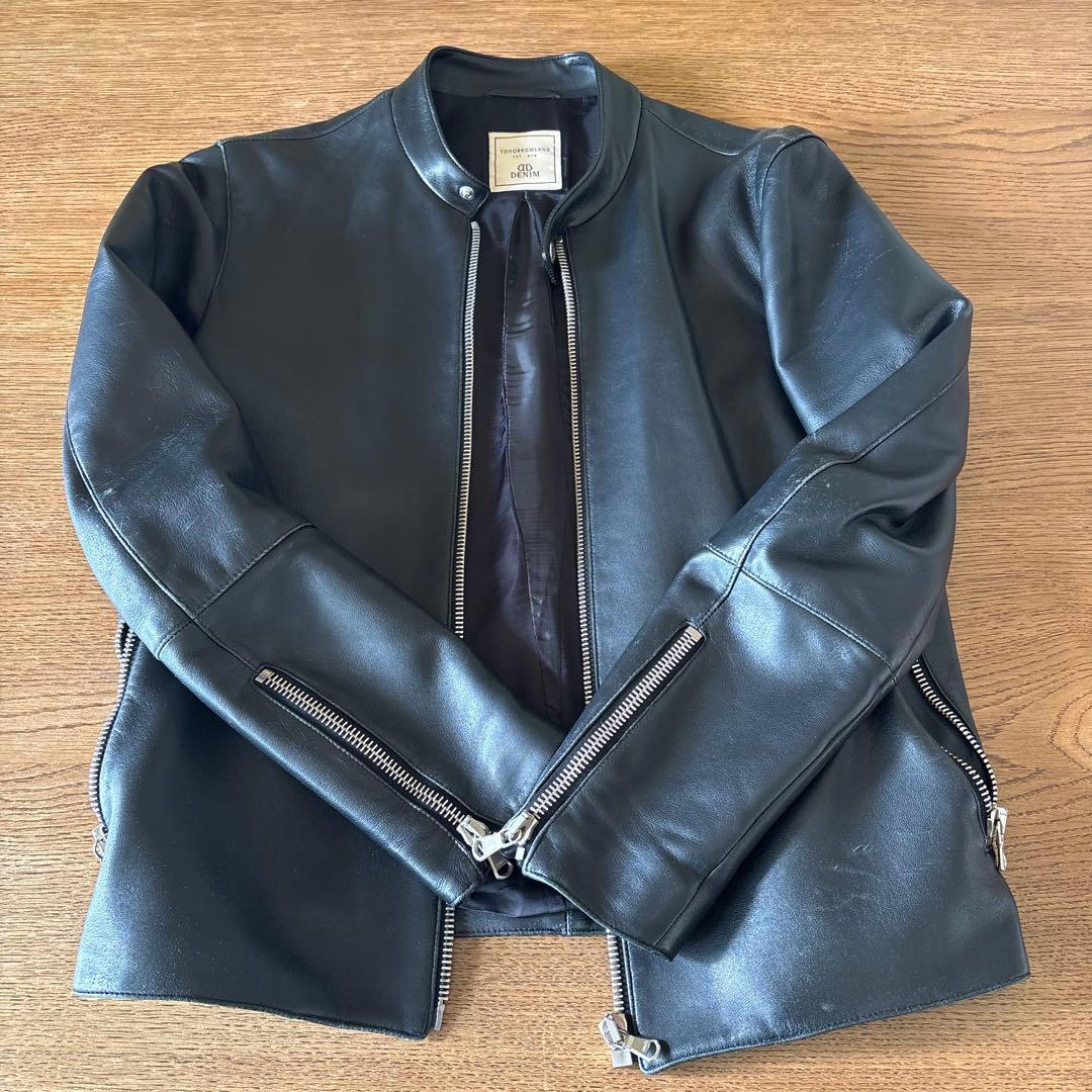 め*✨様 ブラックレザー シングルライダースジャケット