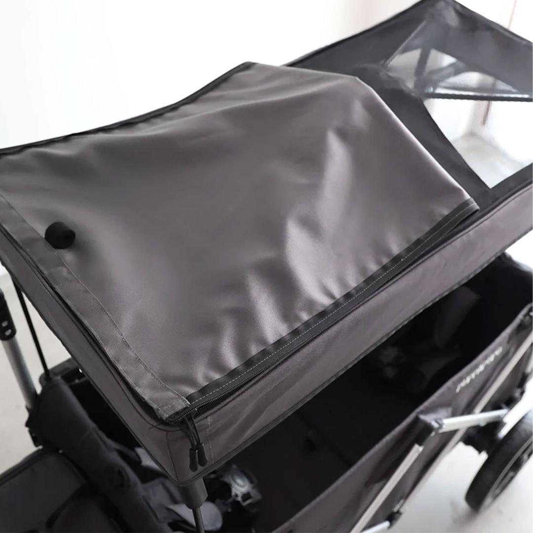 折りたたみガーデンカート B-07キャノピー付き耐荷重120kgブルー