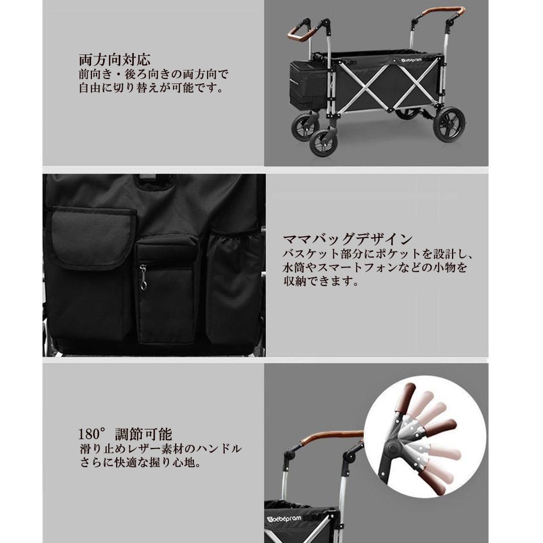 折りたたみガーデンカート B-07キャノピー付き耐荷重120kgブルー