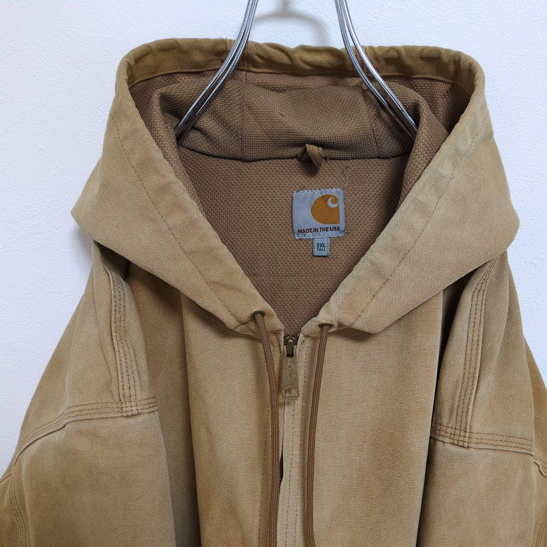 G53【USA製】Carhartt　アクティブジャケット【メンズ3XL】ベージュ