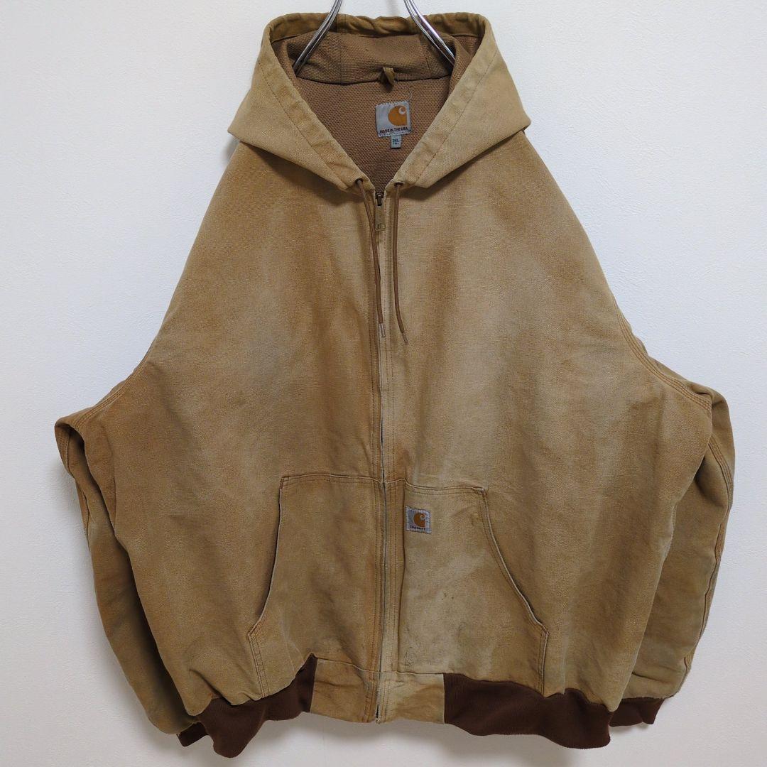 G53【USA製】Carhartt　アクティブジャケット【メンズ3XL】ベージュ
