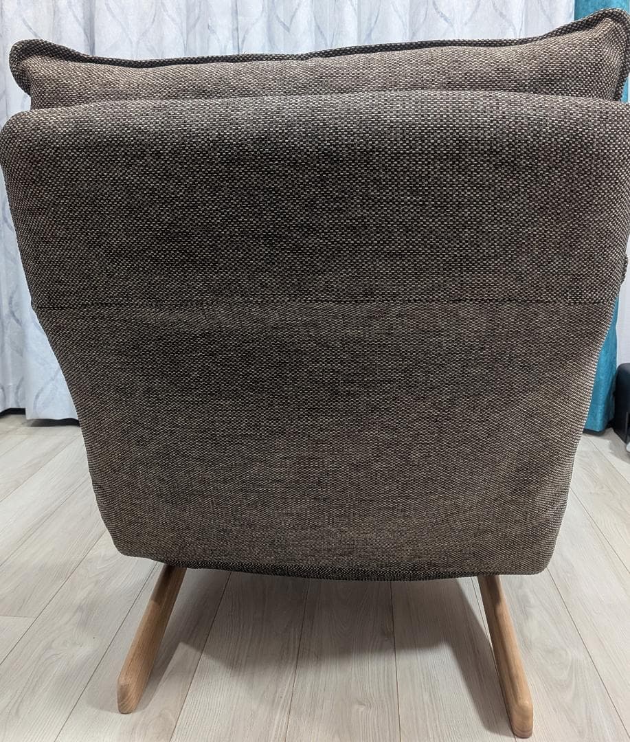 無印良品　ハイバックリクライニングソファ　１シーター　ポリエステル平織ブラウン