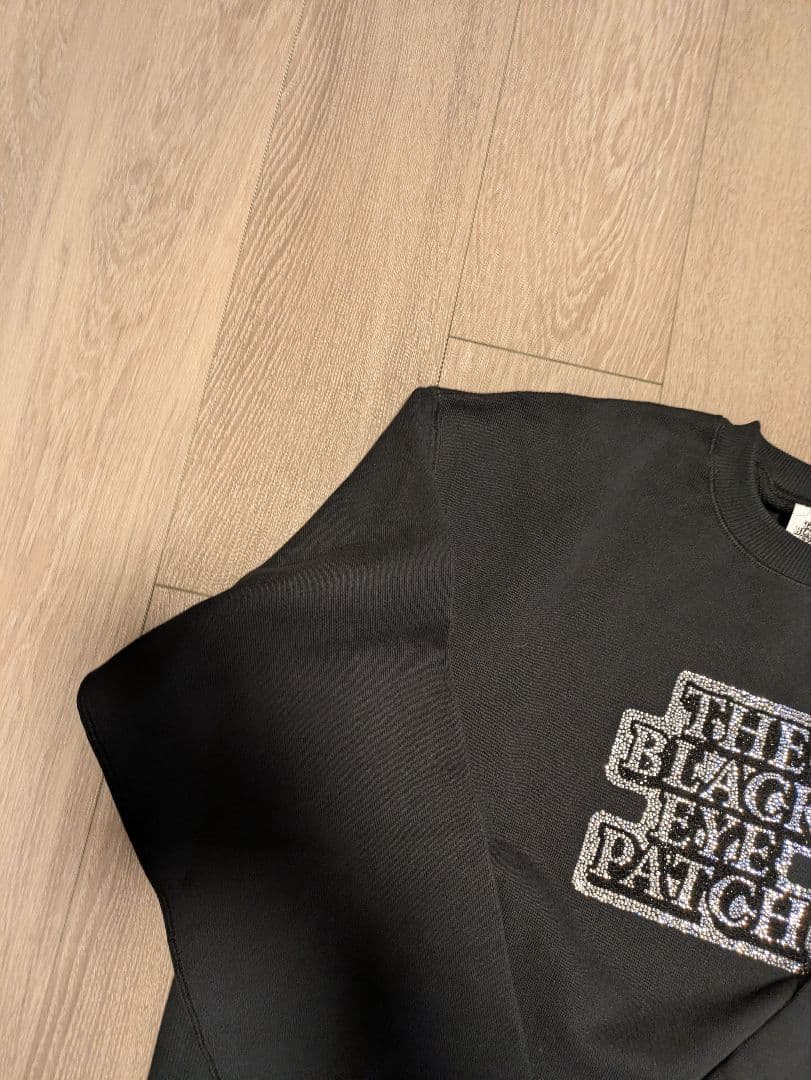 未使用　ブラックアイパッチ　ラインストーントレーナー　s