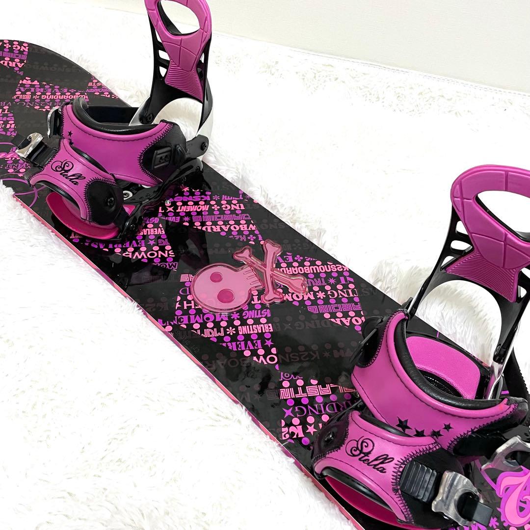 k2 × Stella スノーボードセット レディース 142 ホットワックス済