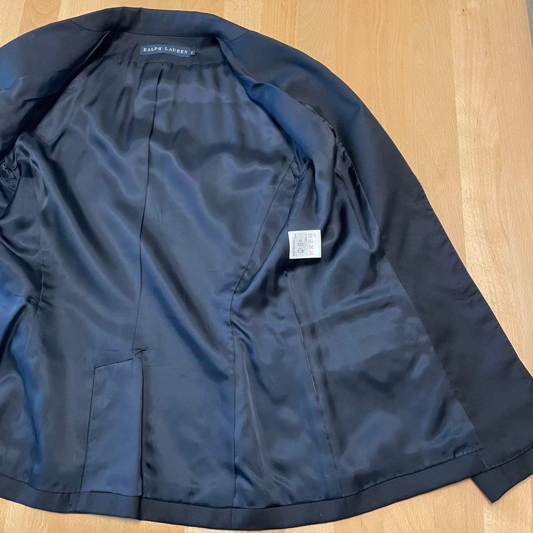 ラルフローレン　紺色　ネイビー　春スーツ　Sサイズ　7号　ほつれ有り