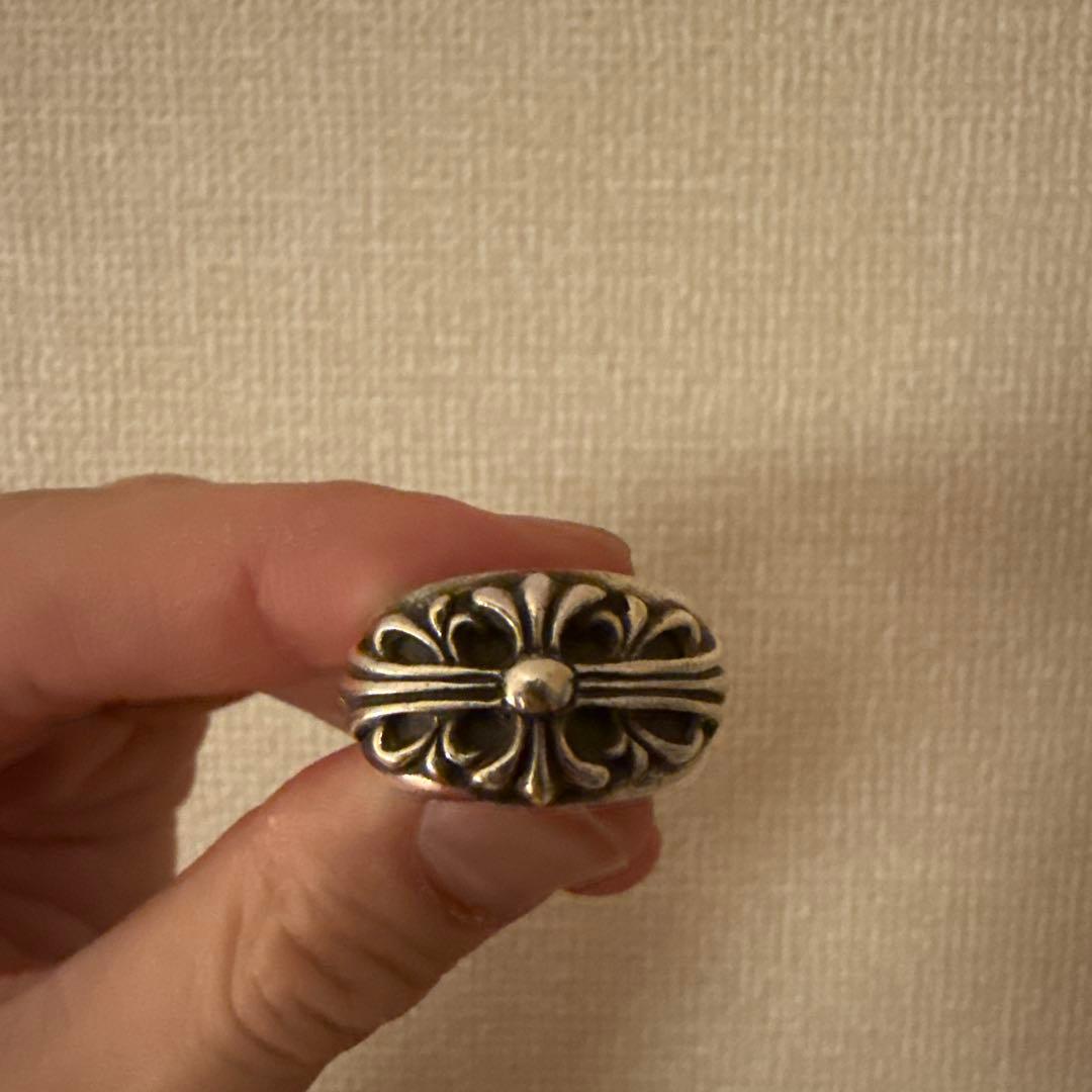 アクセサリー CHROME HEARTS FLORAL CROSS RING US8