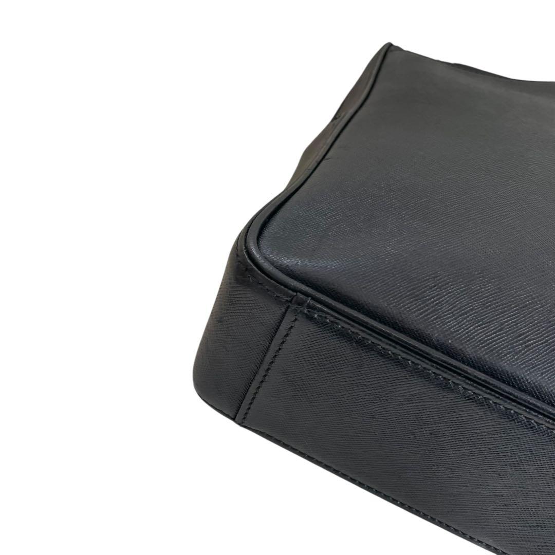 【美品】バーバリー ビジネスバッグ サフィアーノレザー ブラック A4可