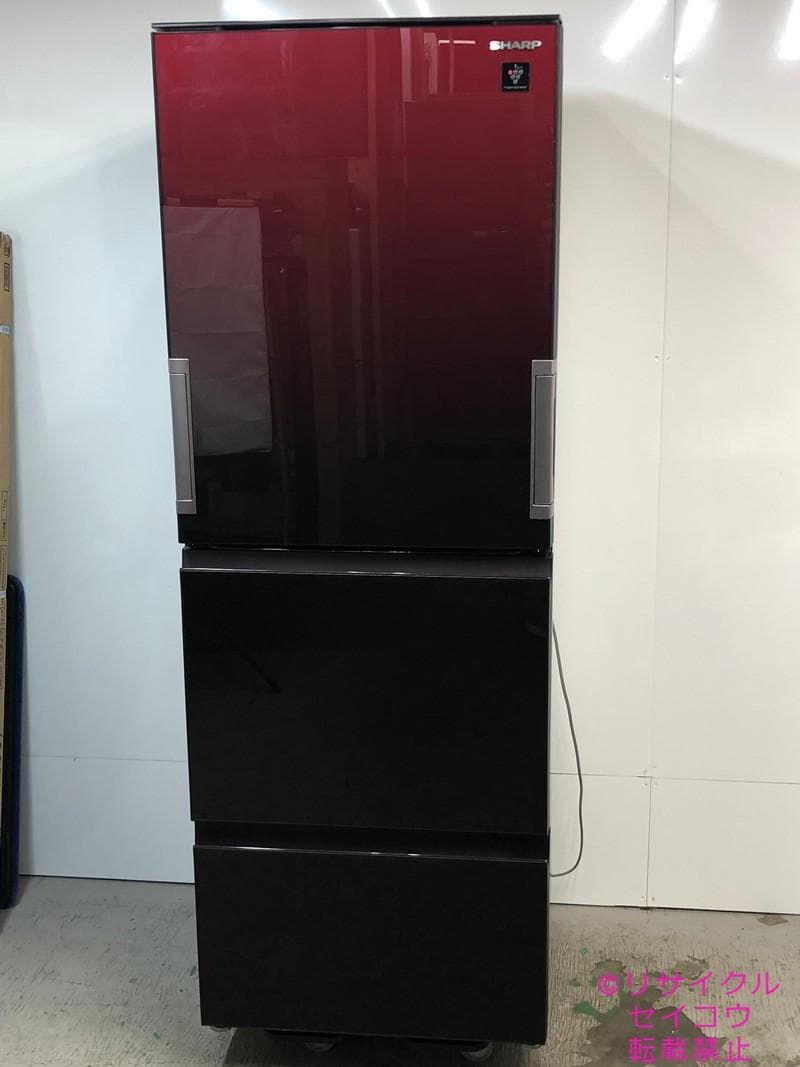 【中古】シャープ冷蔵庫 350L 2020年式2511131954