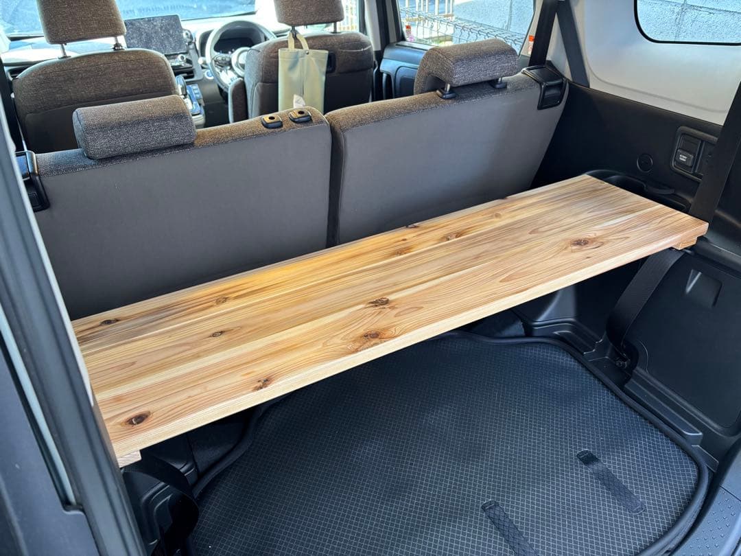 新型シエンタ10系専用 杉無垢材ラゲッジボード &車中泊テーブル