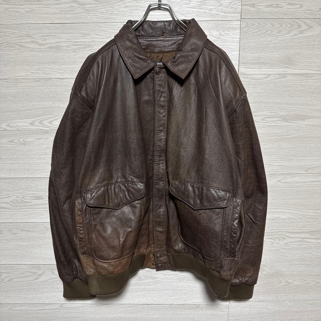 90s Wilsons A-2 本革 レザージャケット ビックフライトジャケット