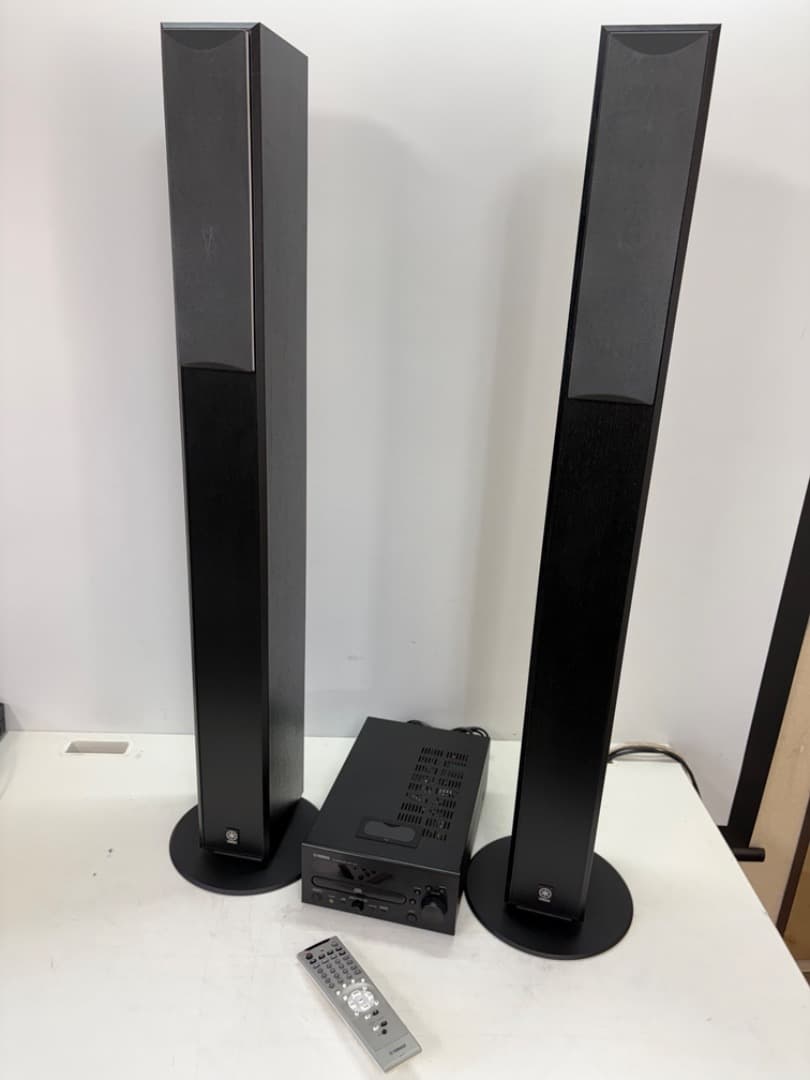 YAMAHA　ヤマハ　コンポ　レシーバー　トールボーイスピーカー　純正リモコン付