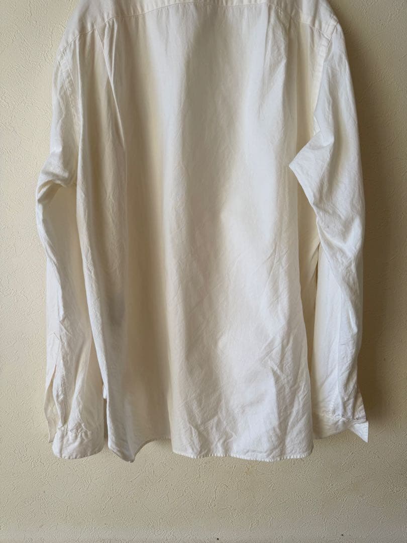 マーガレットハウエル　白　レギュラーカラーシャツ　サイズL