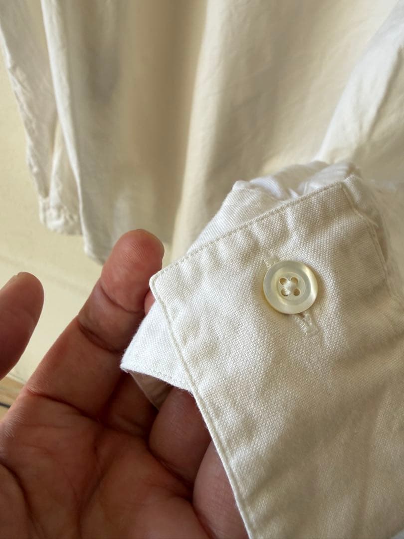 マーガレットハウエル　白　レギュラーカラーシャツ　サイズL