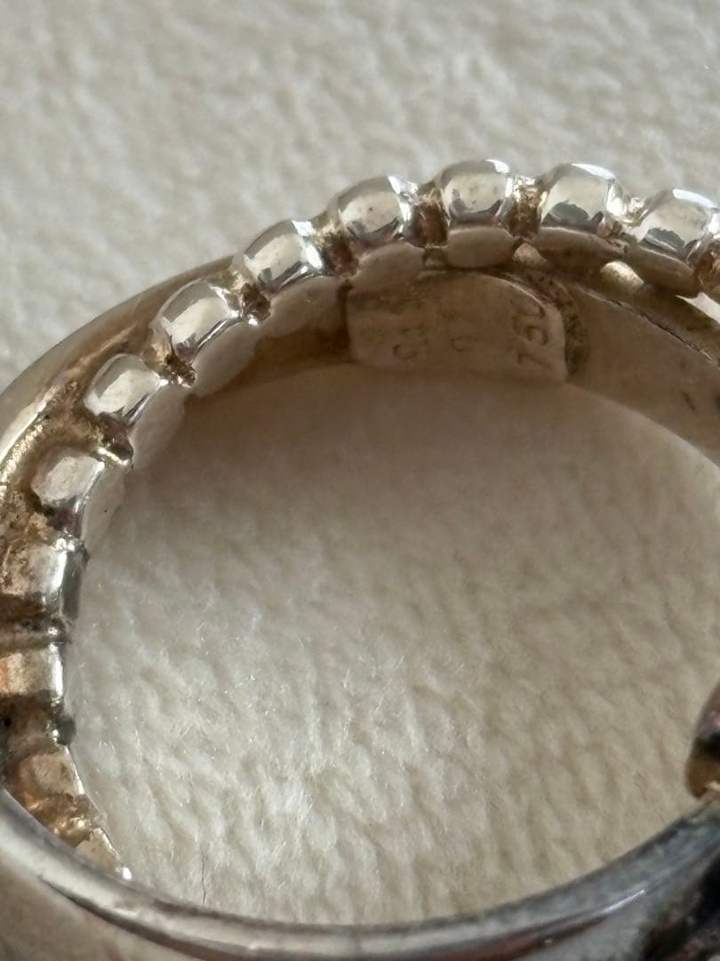 シルバー　ゴールド　リング