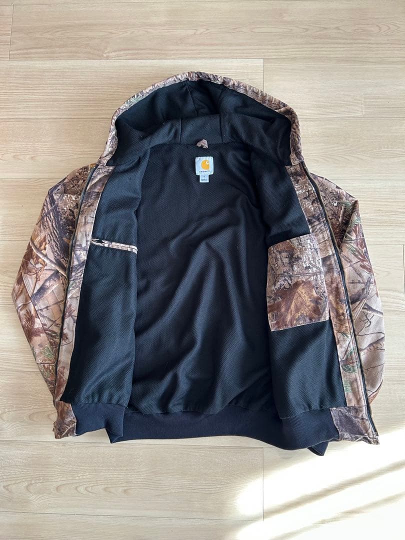 90s carhartt active jacket リアルツリー　デトロイト