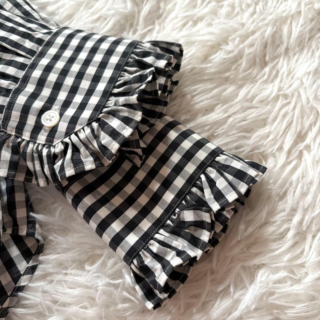 極美品✨マディソンブルー 　ラウンド カラー フリル ブラウス　シャツ