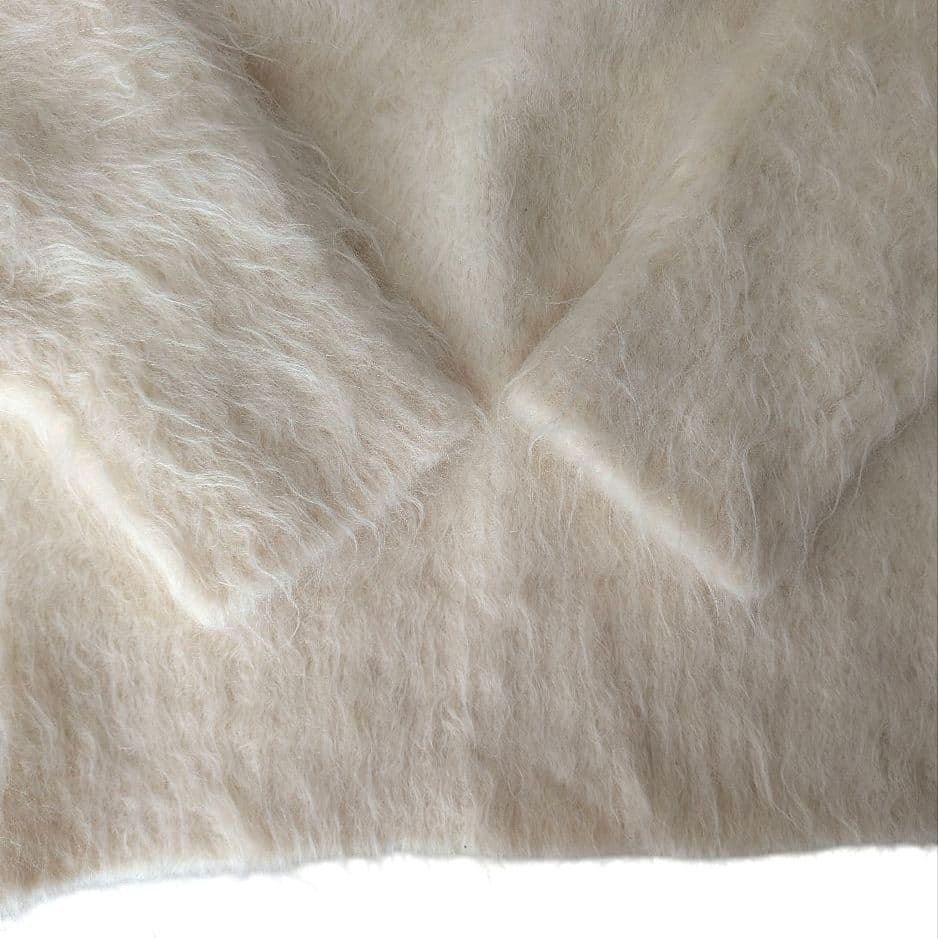 美品✨️BABYLONE　シャギークルーネックニット　アルパカ　白　2023