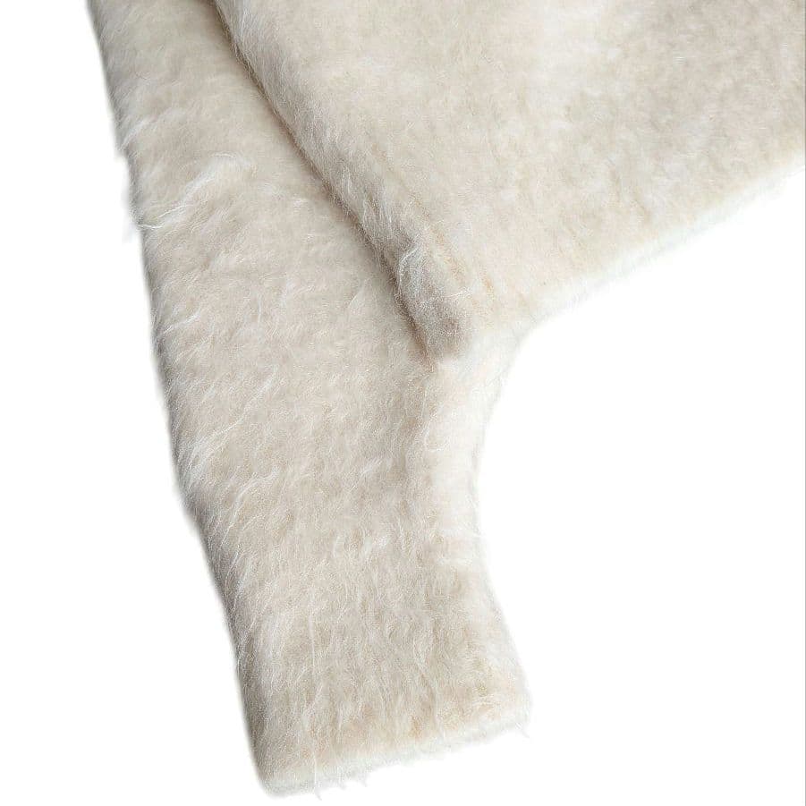 美品✨️BABYLONE　シャギークルーネックニット　アルパカ　白　2023